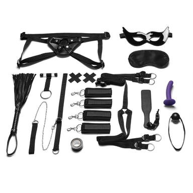 Lux Fetish Everything You need Bondage In-A-Box Bedspreaders - Bed Restraint 12PC Set