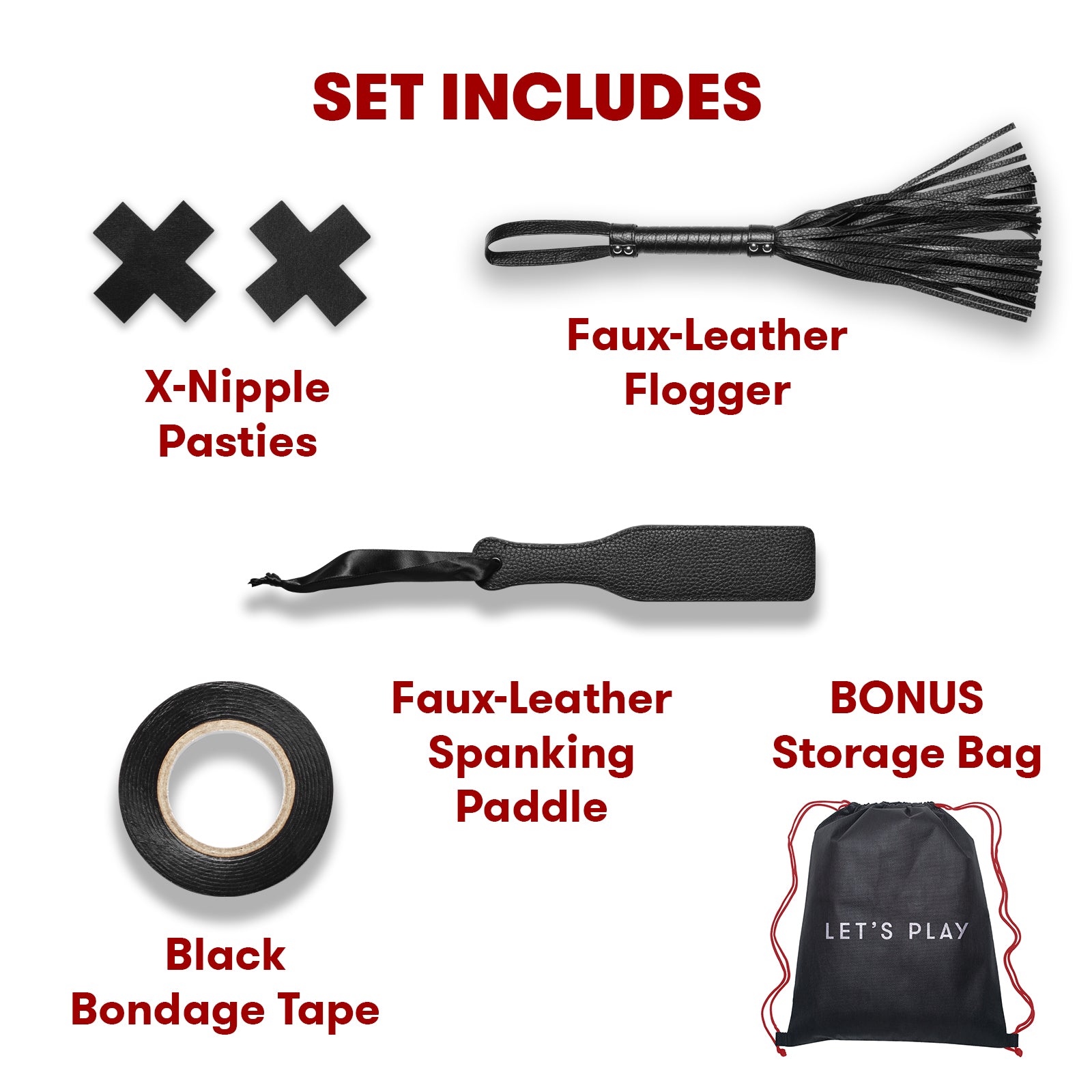 Lux Fetish Everything You need Bondage In-A-Box Bedspreaders - Bed Restraint 12PC Set
