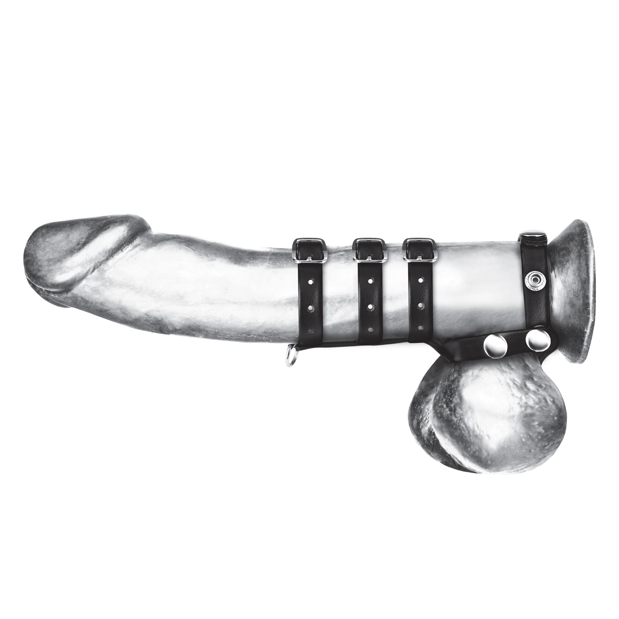 Blue Line Men Triple Cock & Ball Strap With Lead