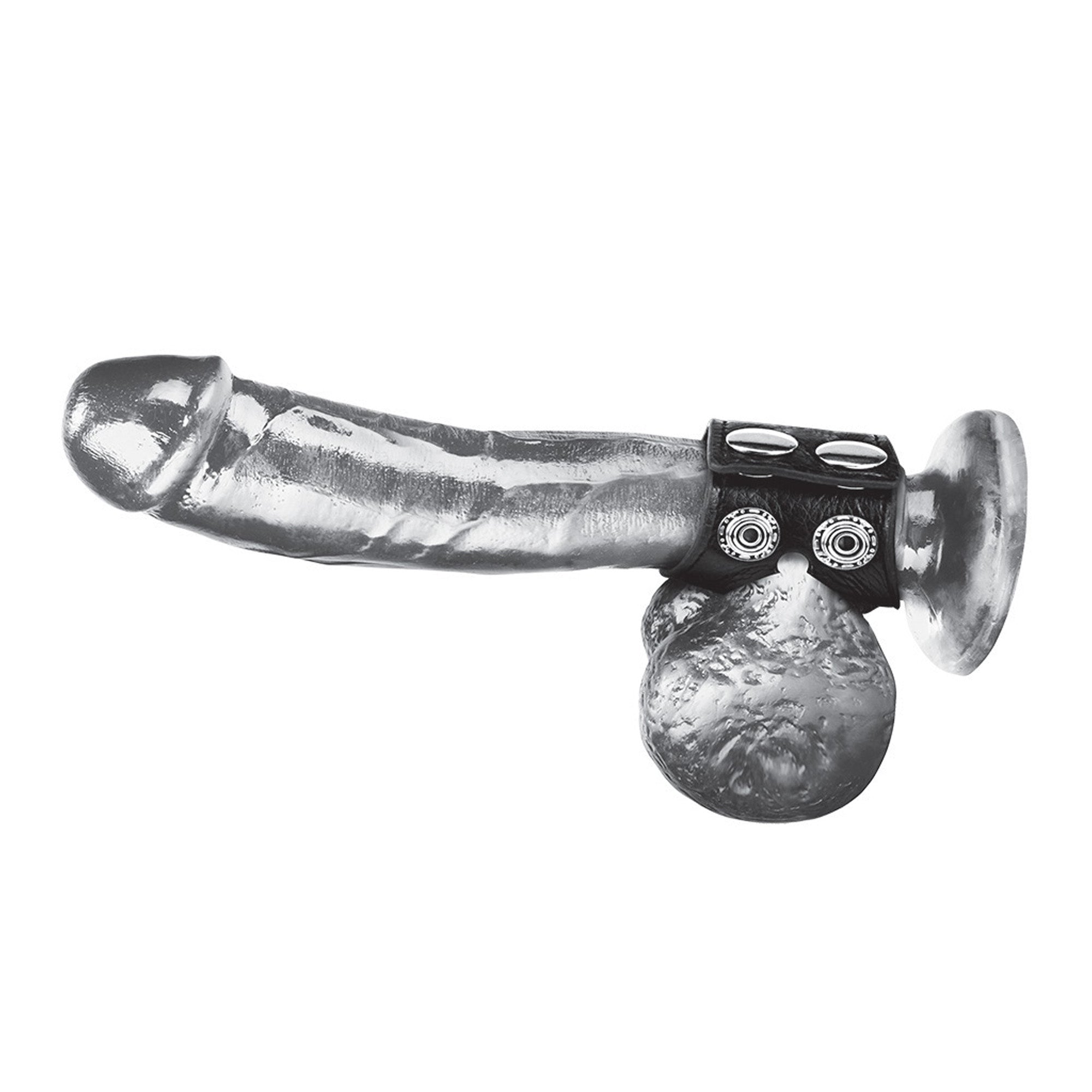 Blue Line Men 1.5" Cock Ring With Ball Strap