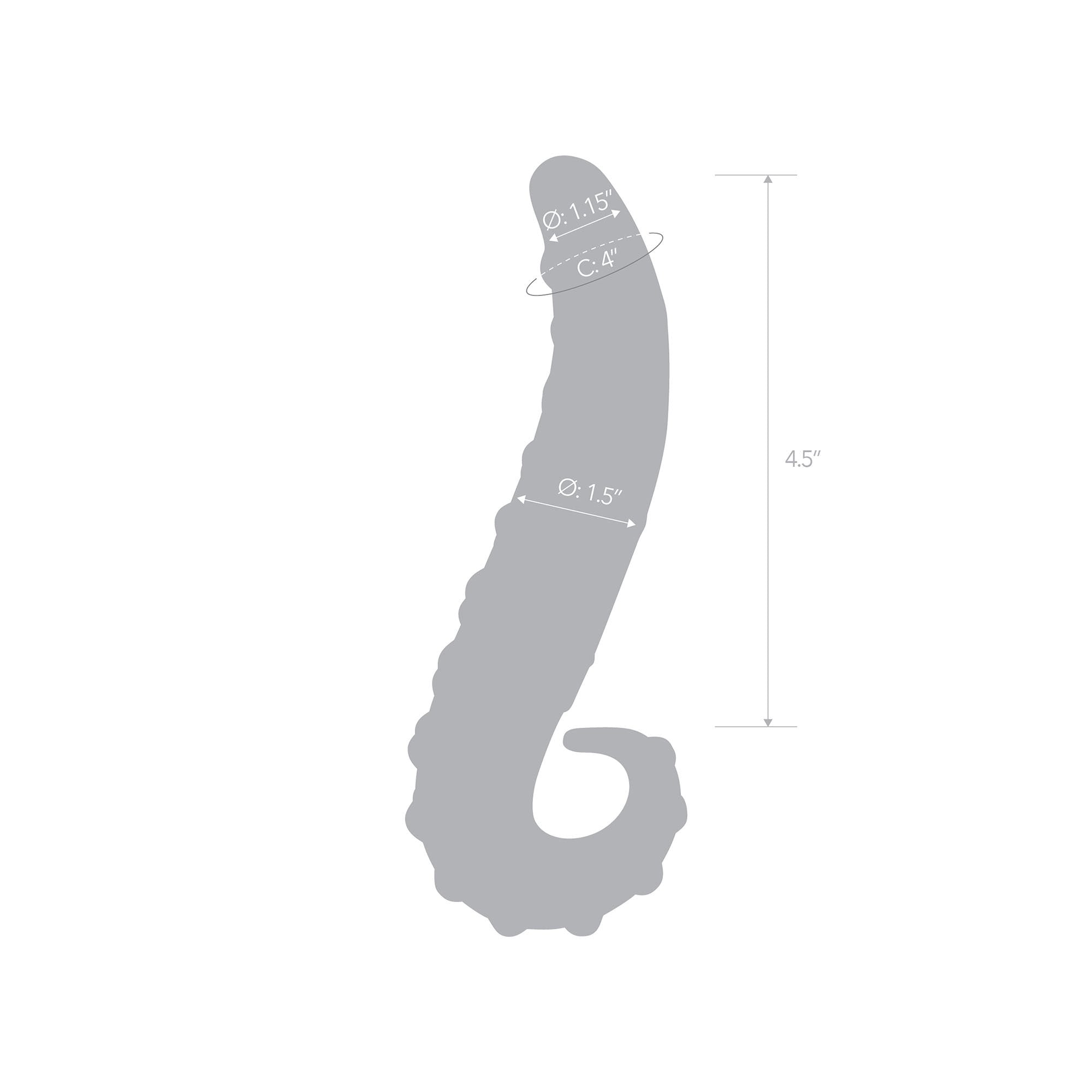 Specifications of the 6 inch Lick-it Glass Dildo