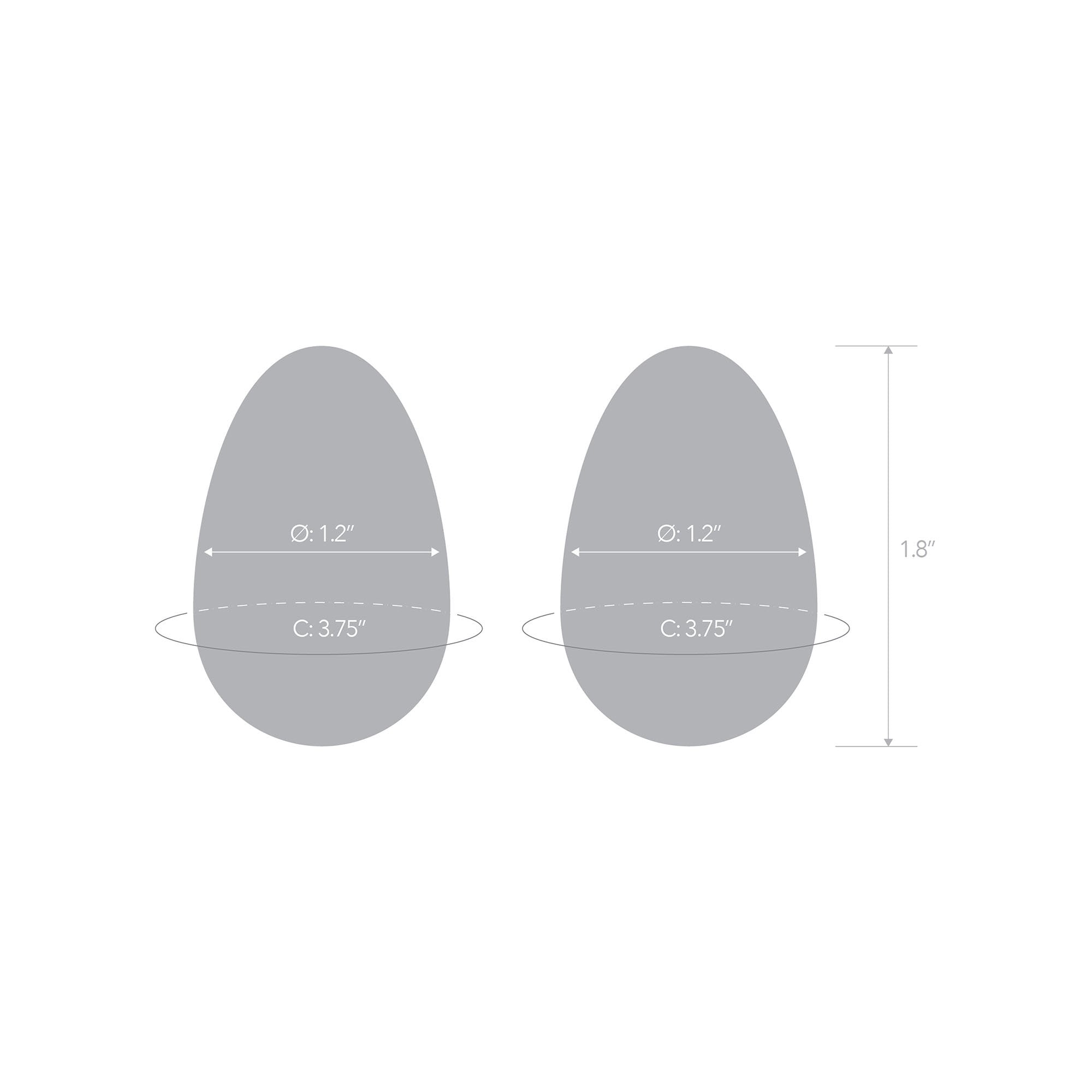 Specifications of the Glass Yoni Eggs Set (2 Pieces)