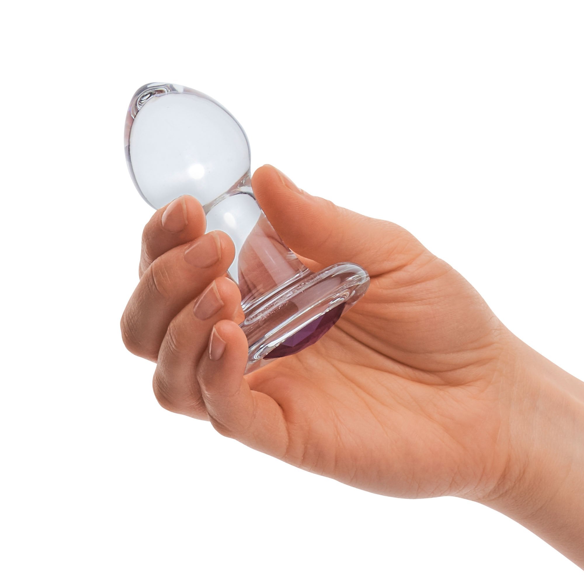 3.5" Premium Glass Butt Plug By Gls - Lux Fetish 3.5" Premium Glass Butt Plug By Gls - Lux Fetish
