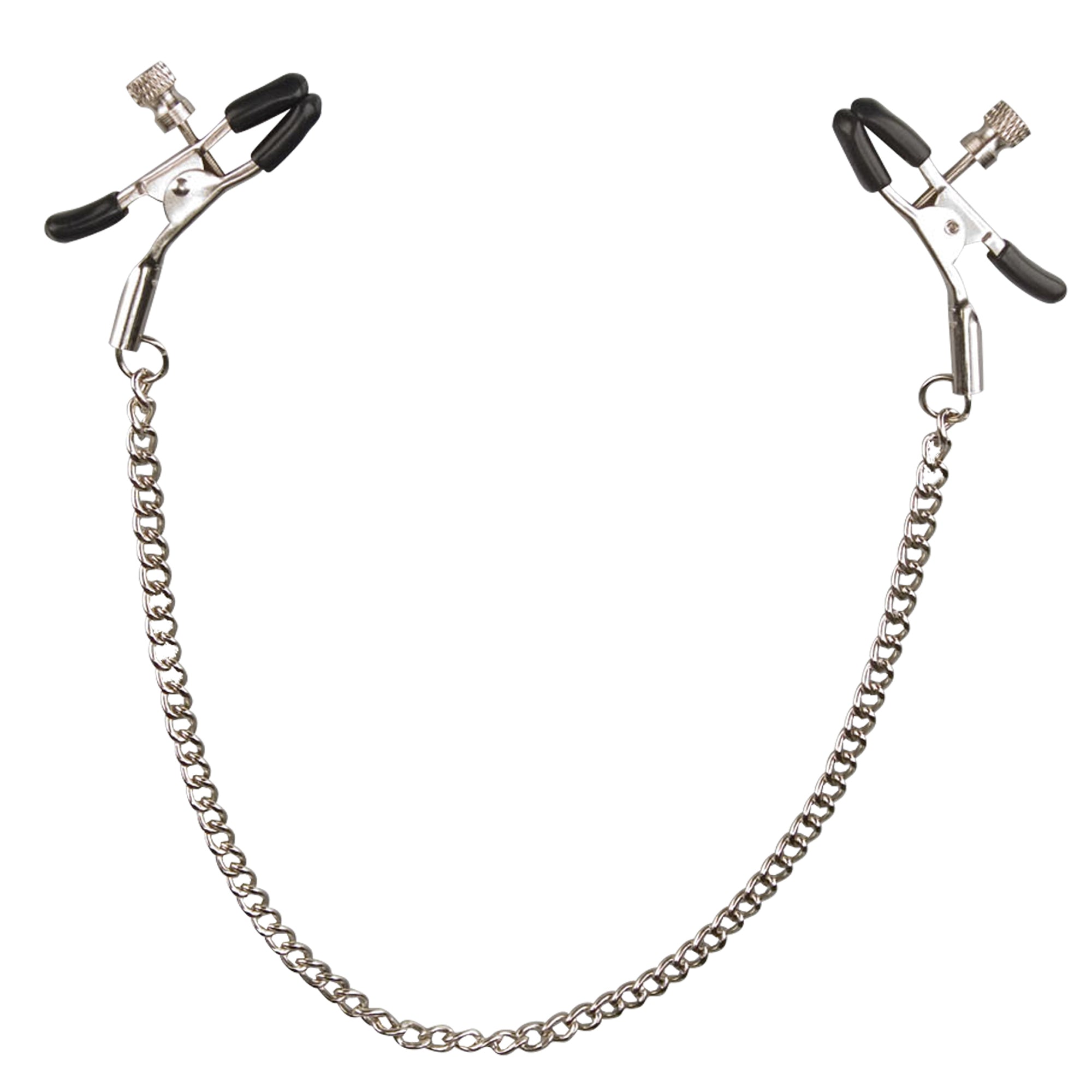 Lux Fetish Adjustable Nipple Clips with Chain