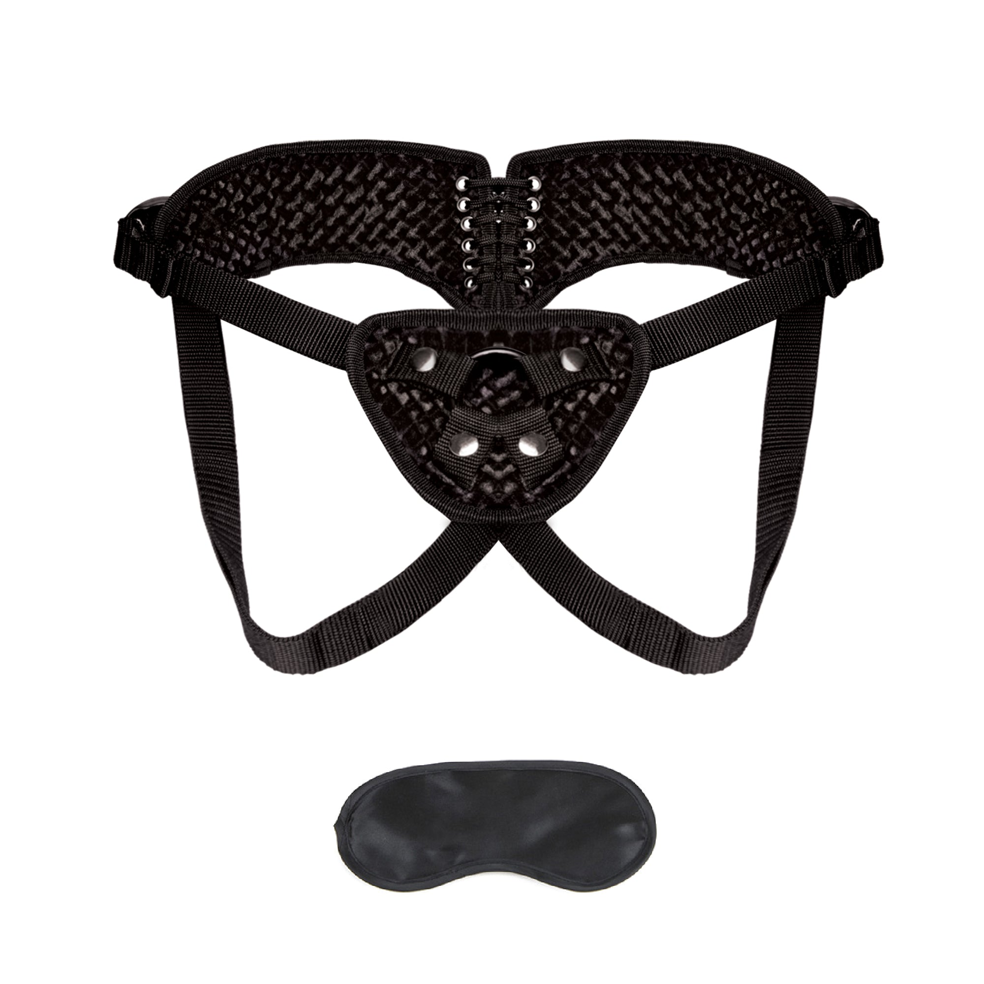 Lux Fetish Diamond Velvet Strap-on Corset Harness