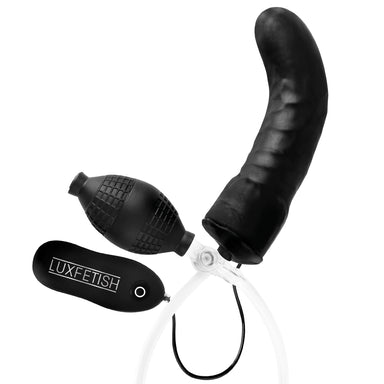 Lux Fetish 6 Inches Inflatable Vibrating Curved Dildo