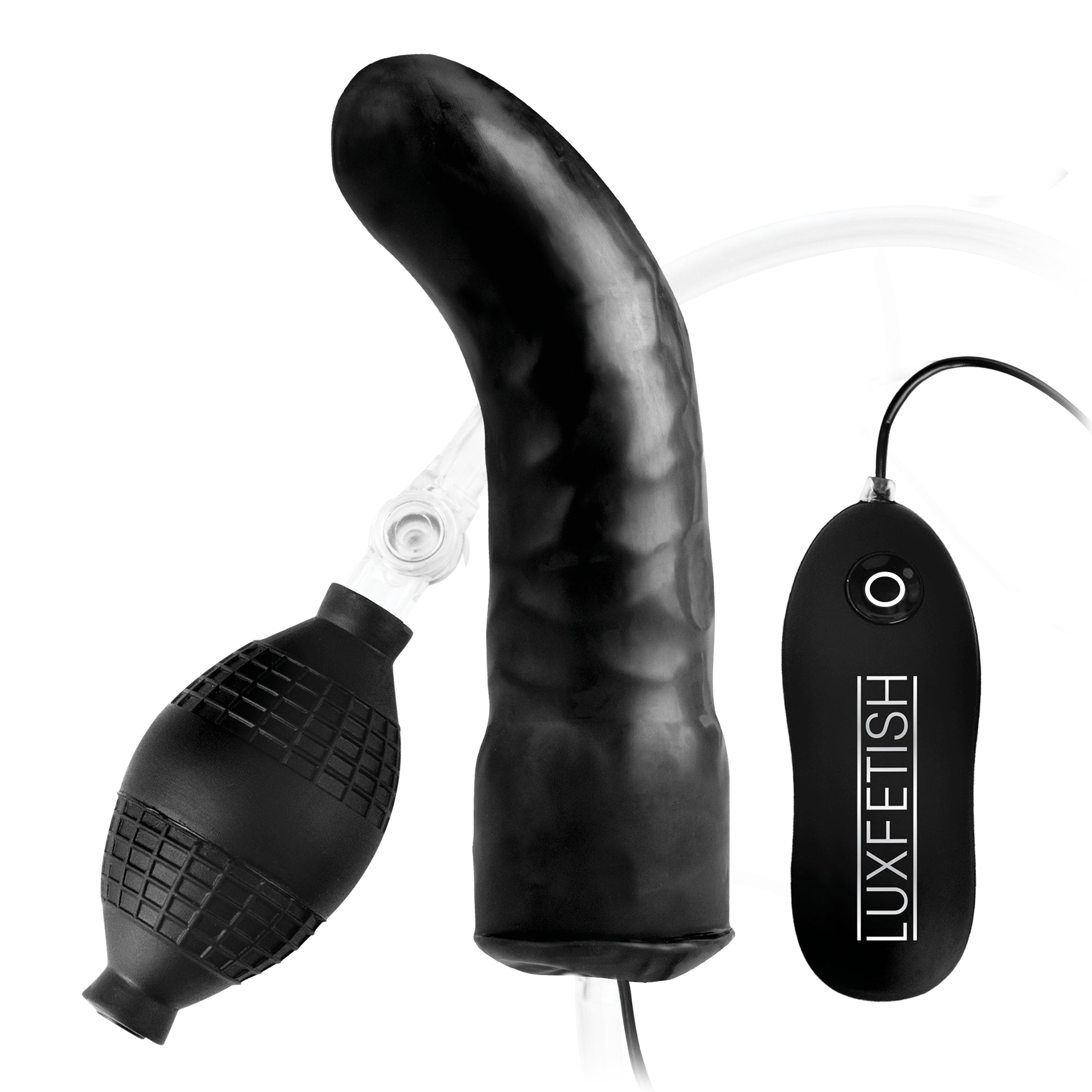 6" Inflatable Vibrating Curved Dildo | Lux Fetish 6" Inflatable Vibrating Curved Dildo | Lux Fetish
