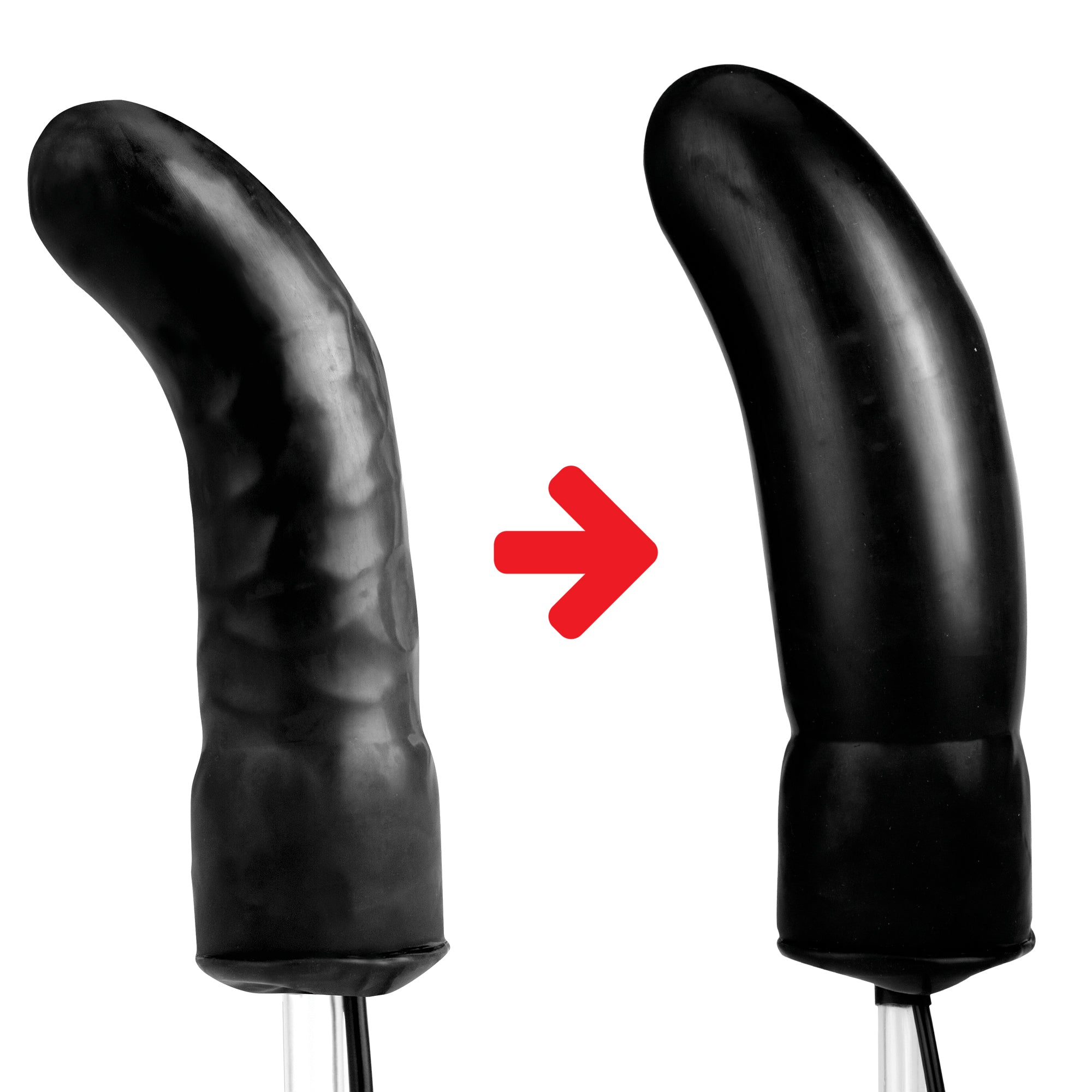 6" Inflatable Vibrating Curved Dildo | Lux Fetish 6" Inflatable Vibrating Curved Dildo | Lux Fetish