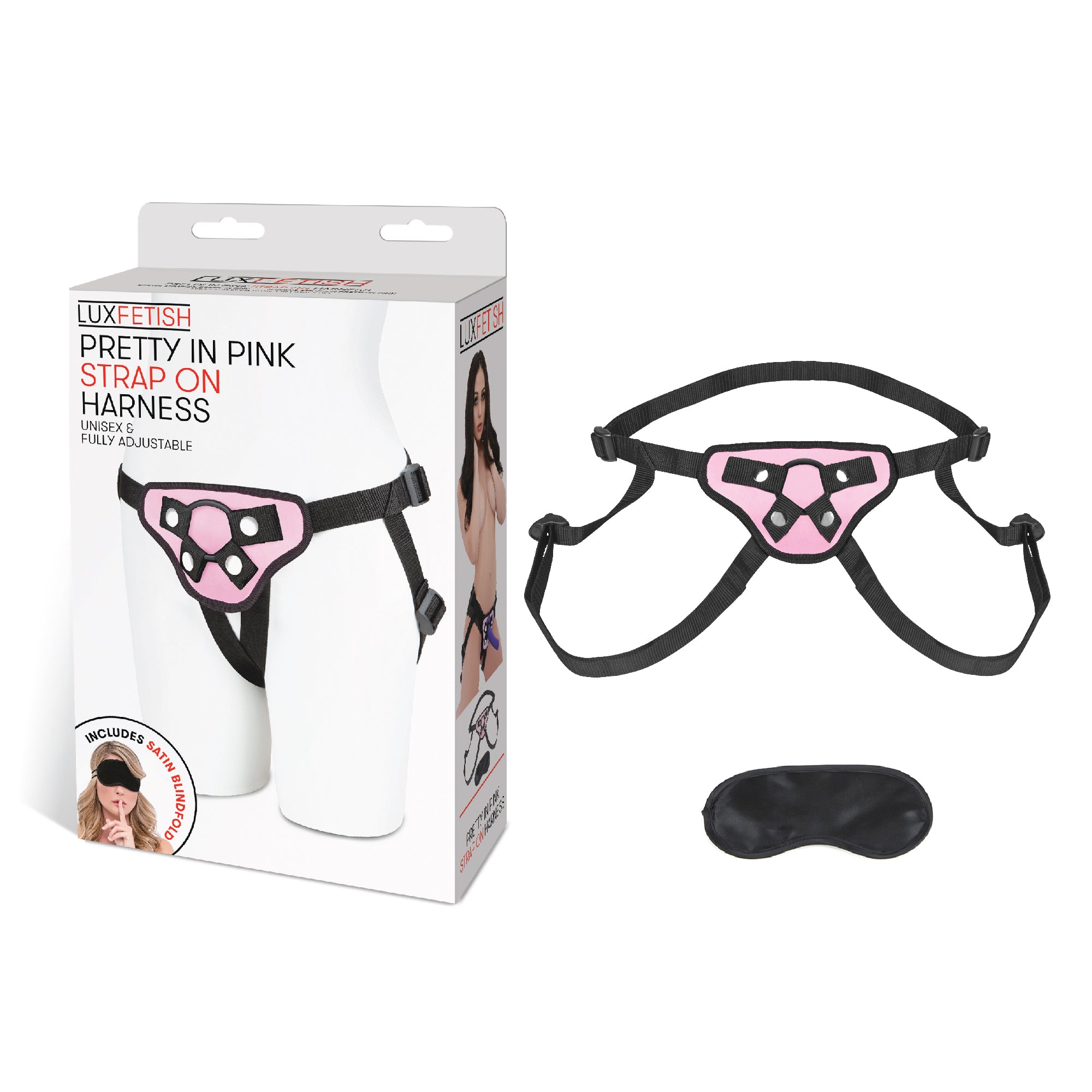 Lux Fetish Pretty in Pink Strap-on Harness