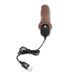 POWERCOCKS 8 Inches Girthy Realistic Vibrator Dark Brown