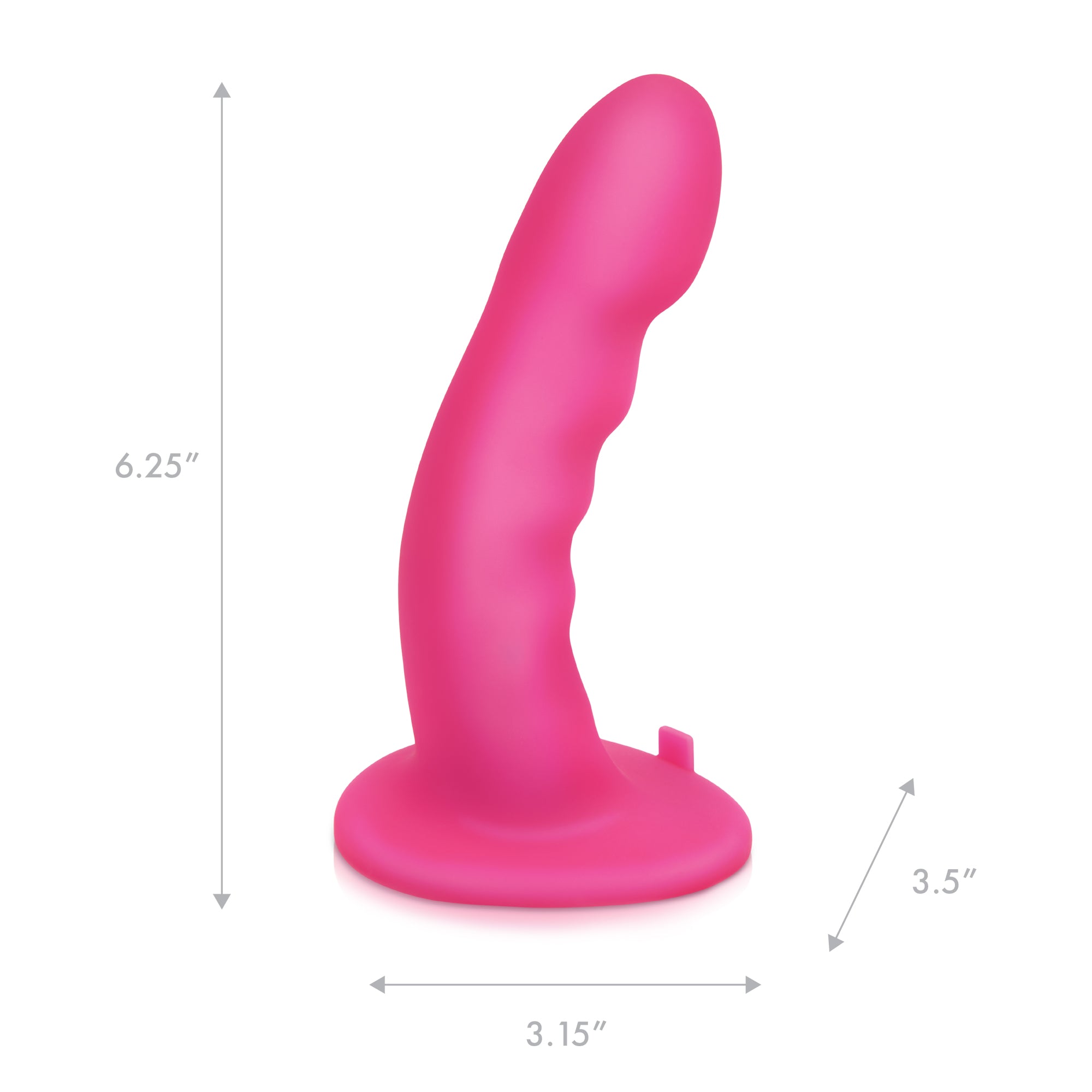 PEGASUS 6 Inches Curved Ripple Silicone Pegging Dildo with Adjustable Strap On