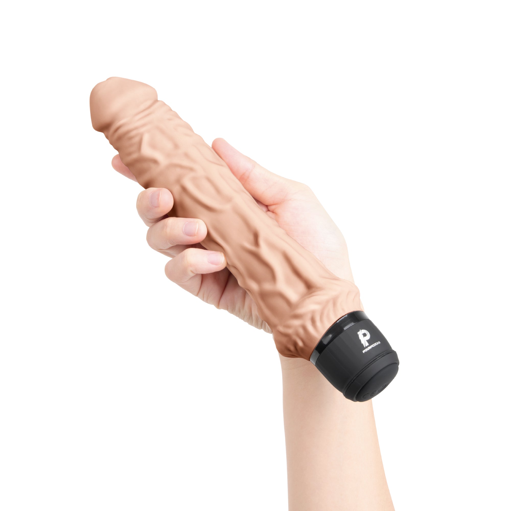 POWERCOCKS 8 Inches Girthy Realistic Vibrator Nude