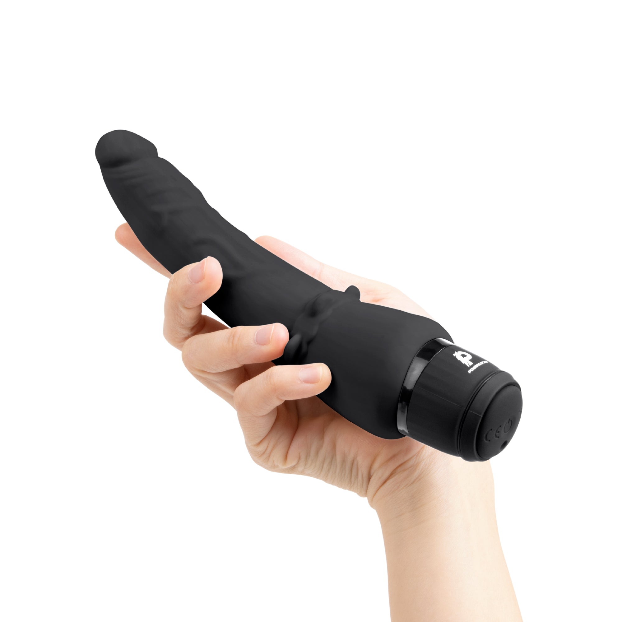 POWERCOCKS 7" Slim Anal Realistic Vibrator (Black) | Lux Fetish POWERCOCKS 7" Slim Anal Realistic Vibrator (Black) | Lux Fetish