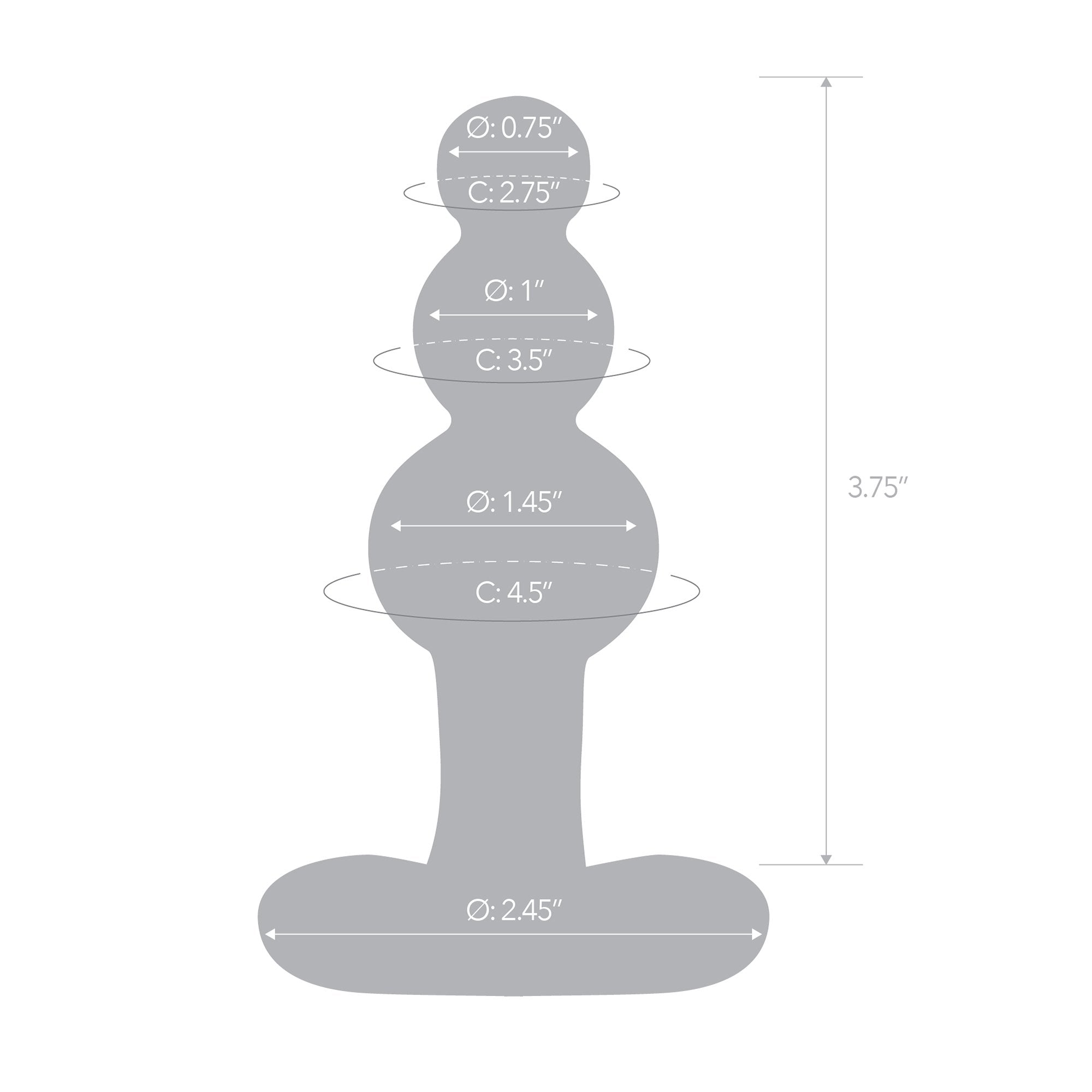 Specifications of the Gläs 4 inch Beaded Glass Putt with Tapered Base