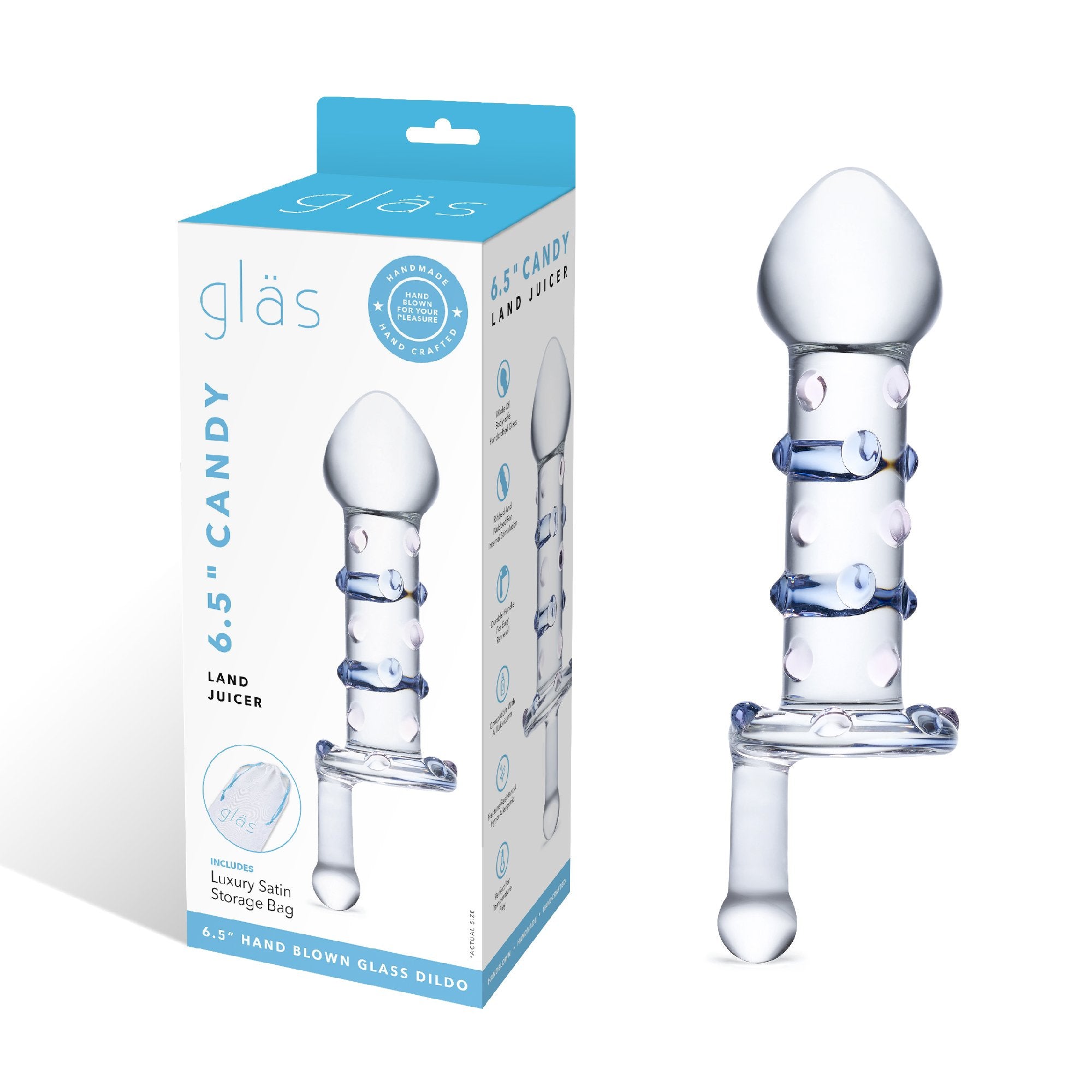 Packaging of the Gläs Candy Land Juicer Glass Anal Toy