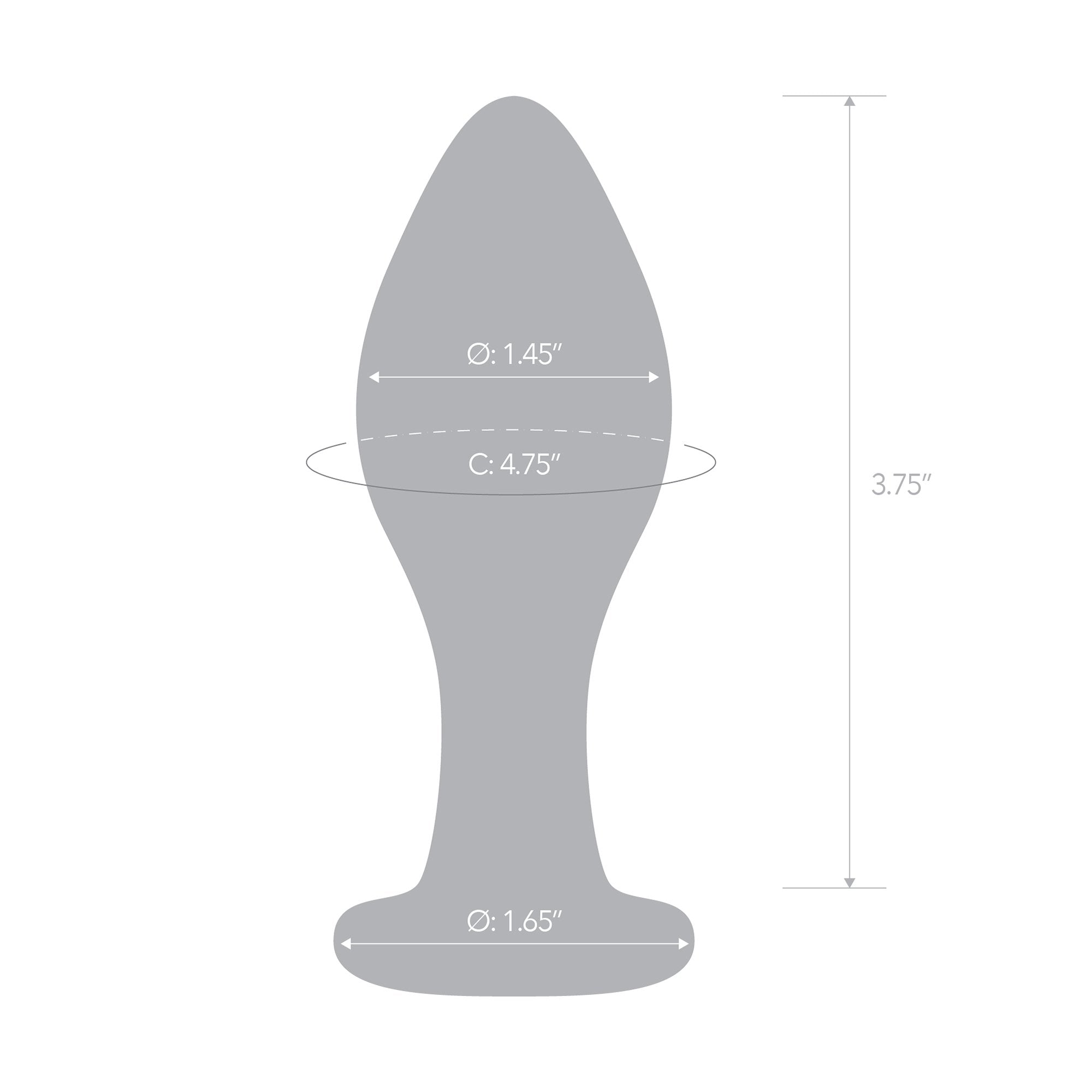 Specifications of the Gläs 4 inch Classic Butt Plug
