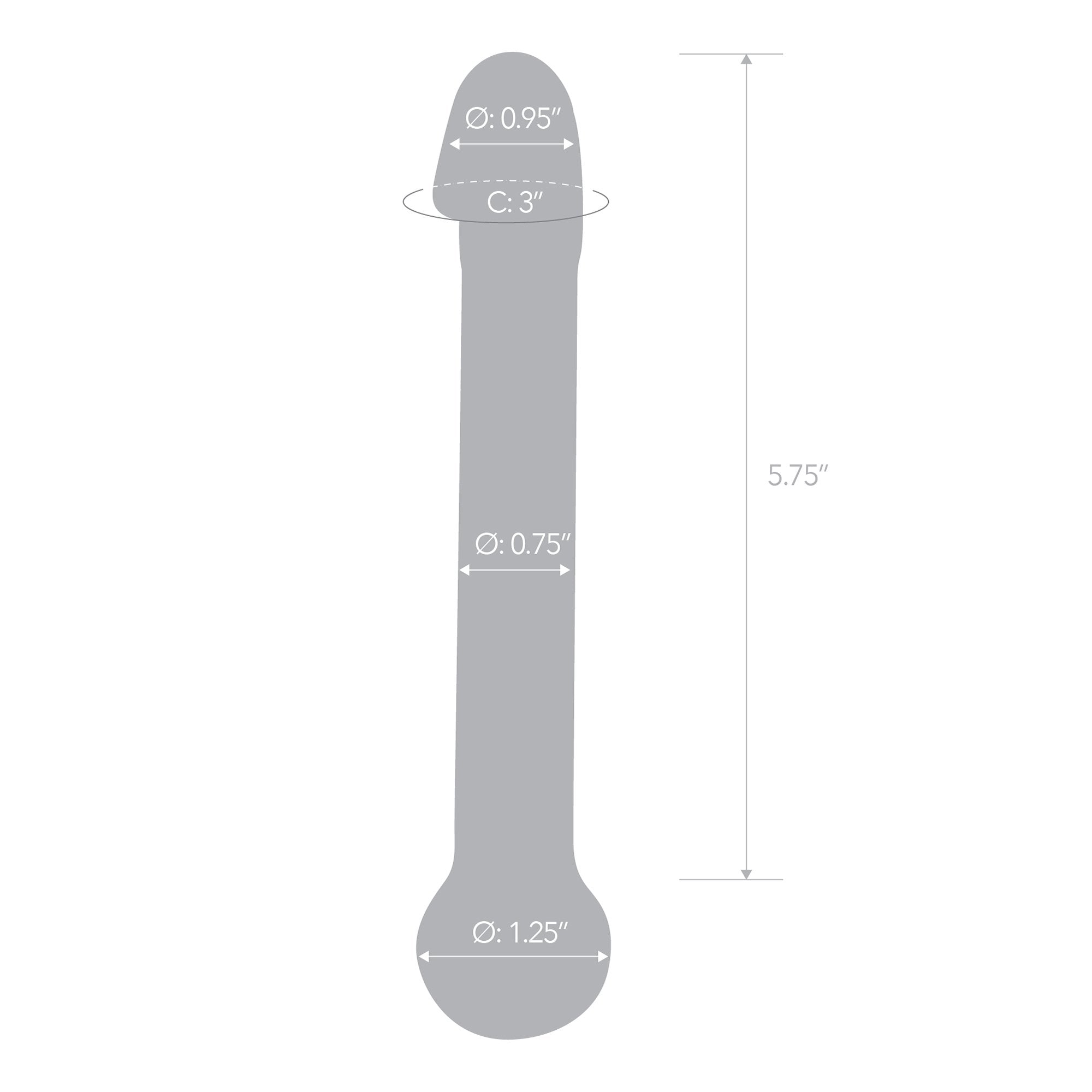 Specifications of the Gläs 7 inch Realistic Head Glass Dildo