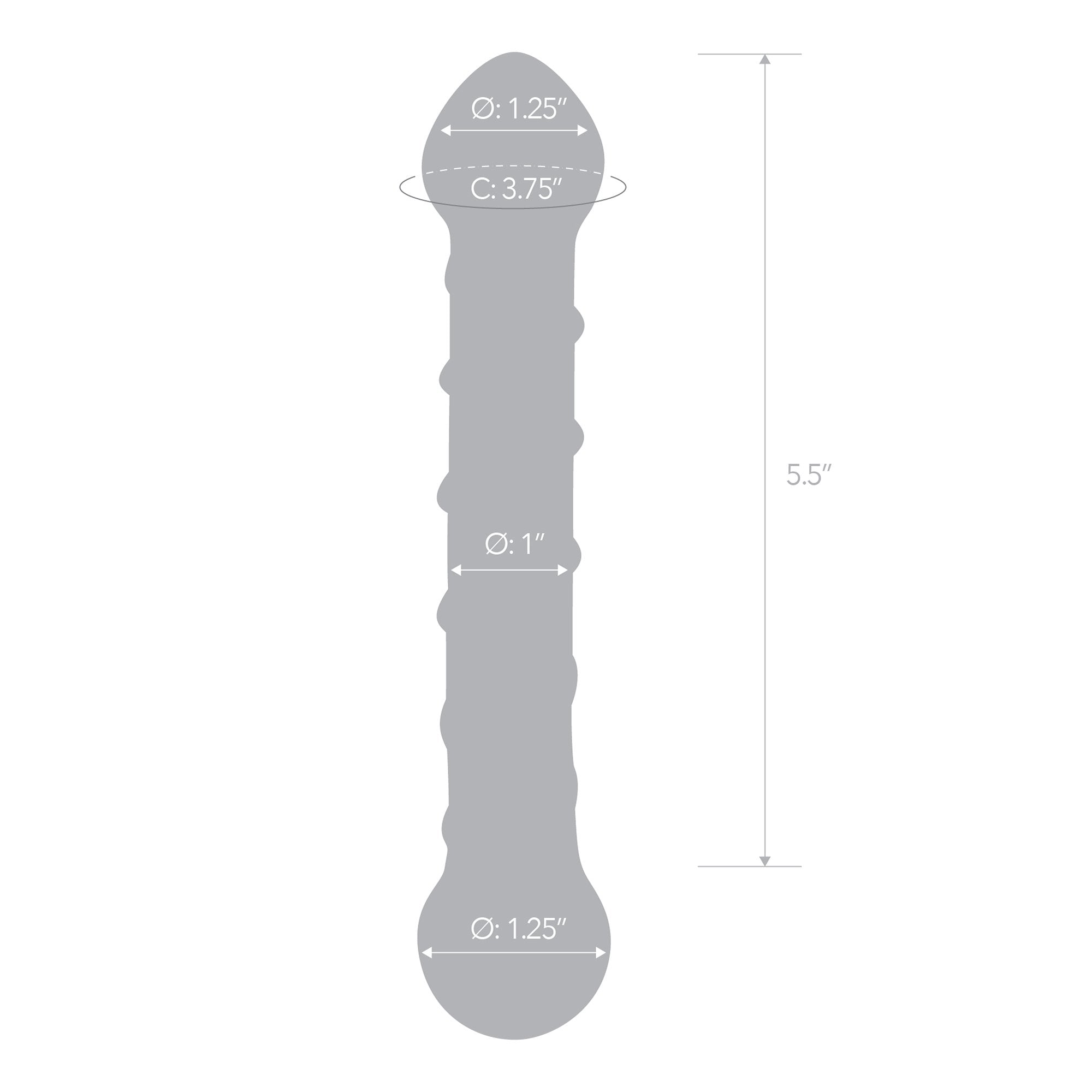 Specifications of the Gläs 6.5 inch Spiral Glass Dildo