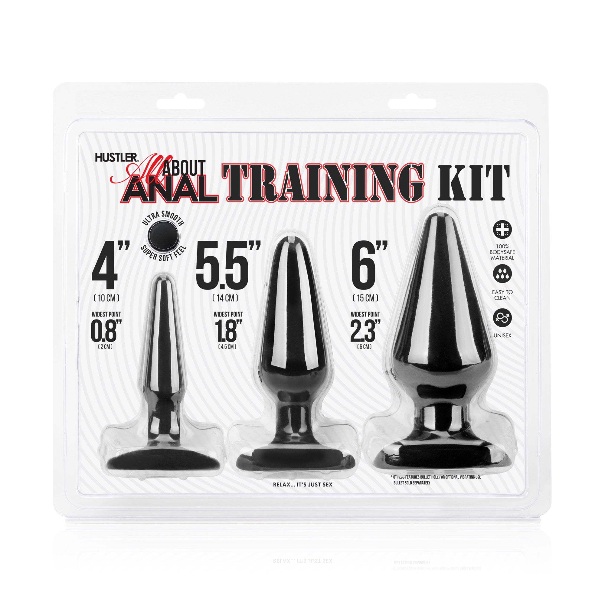 Best Anal Training Kit with butt plugs in sizes 4", 5.5" and 6" Best Anal Training Kit with butt plugs in sizes 4", 5.5" and 6"