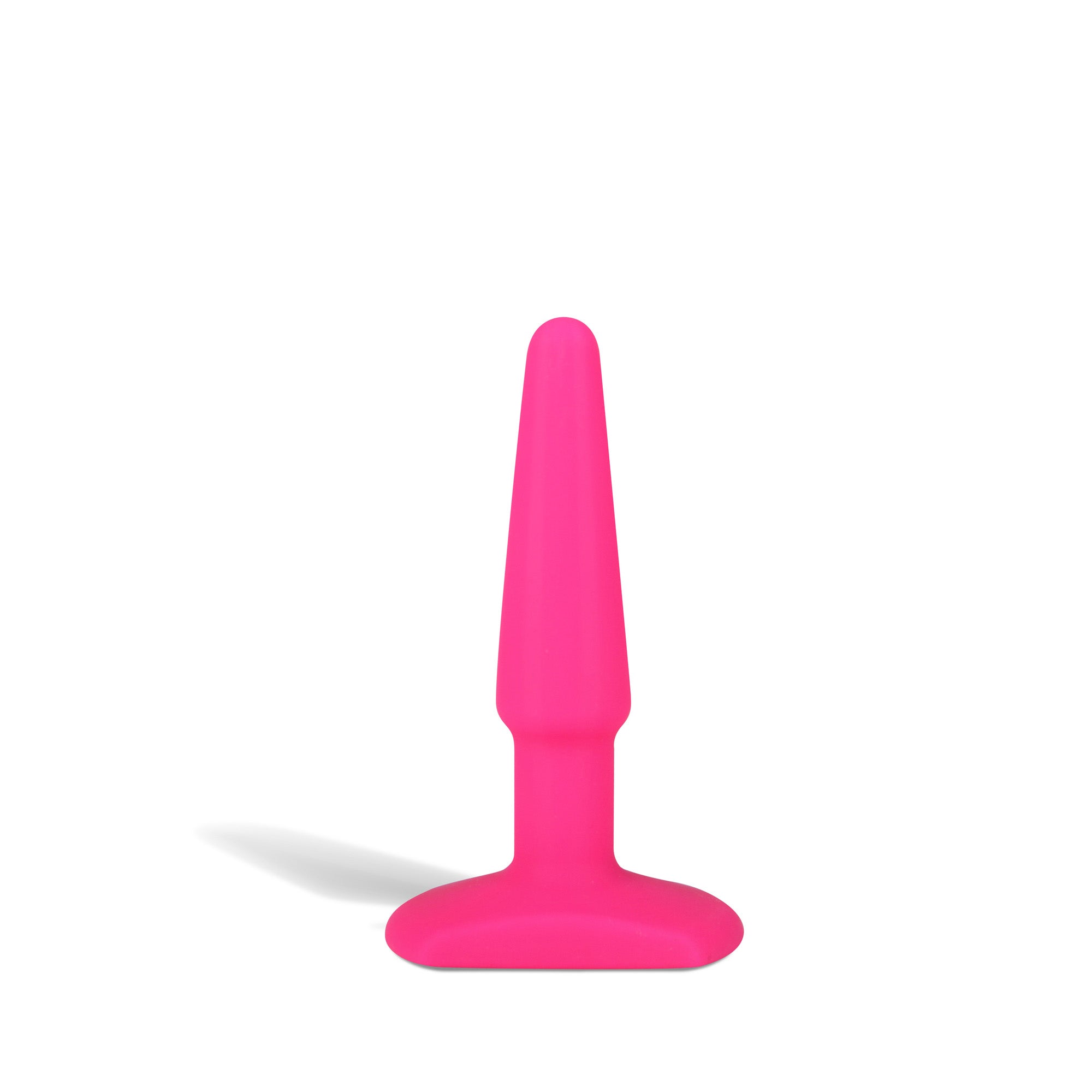 Hustler Seamless Silicone Butt Plug 4" - Hot Pink