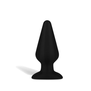Hustler Seamless Silicone Butt Plug 6" - Black