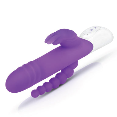 Rabbit Essentials G-Spot Rabbit Vibrator with Rotating Shaft Purple