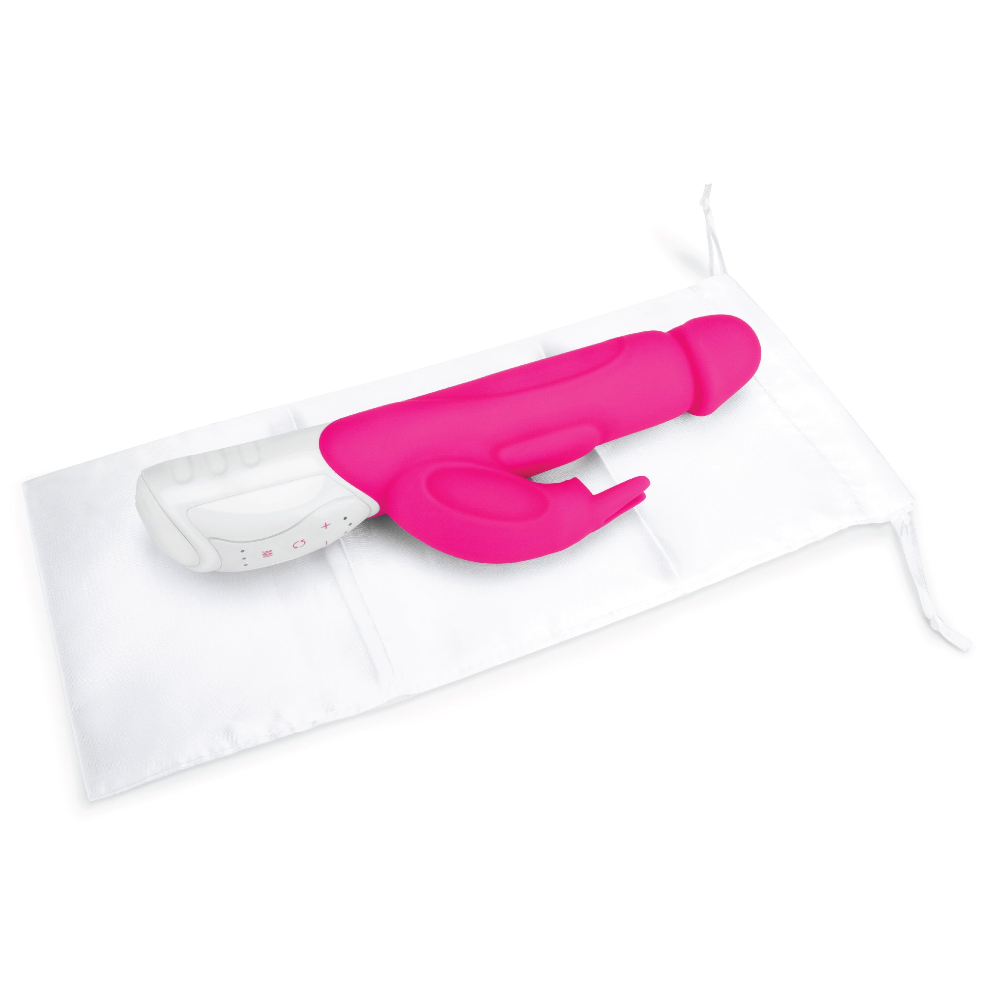 Rabbit Essentials Realistic Rabbit Vibrator with Throbbing Shaft Hot Pink