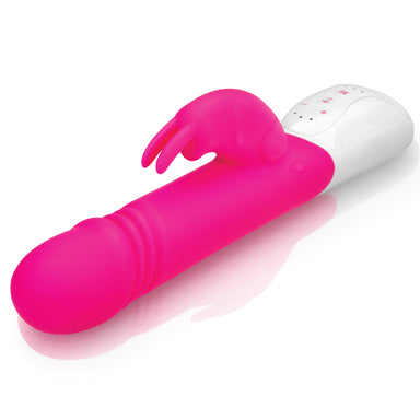 Rabbit Essentials Thrusting Rabbit Vibrator with Throbbing Shaft Hot Pink